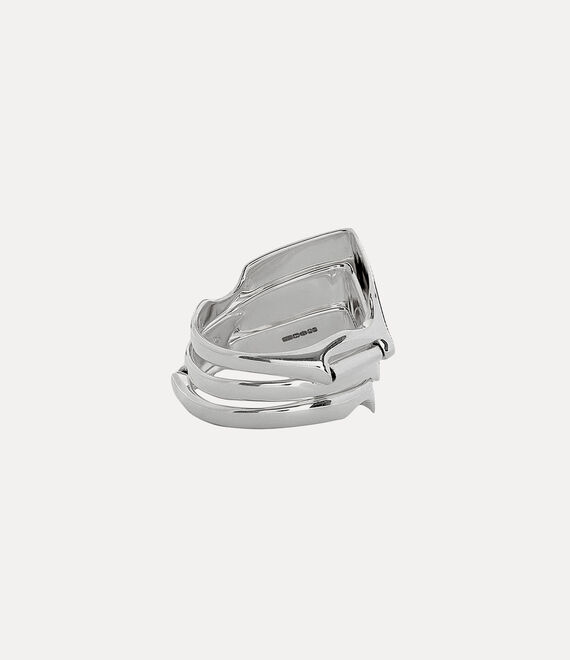 Vivienne Westwood Knuckleduster Ring in PLATINUM